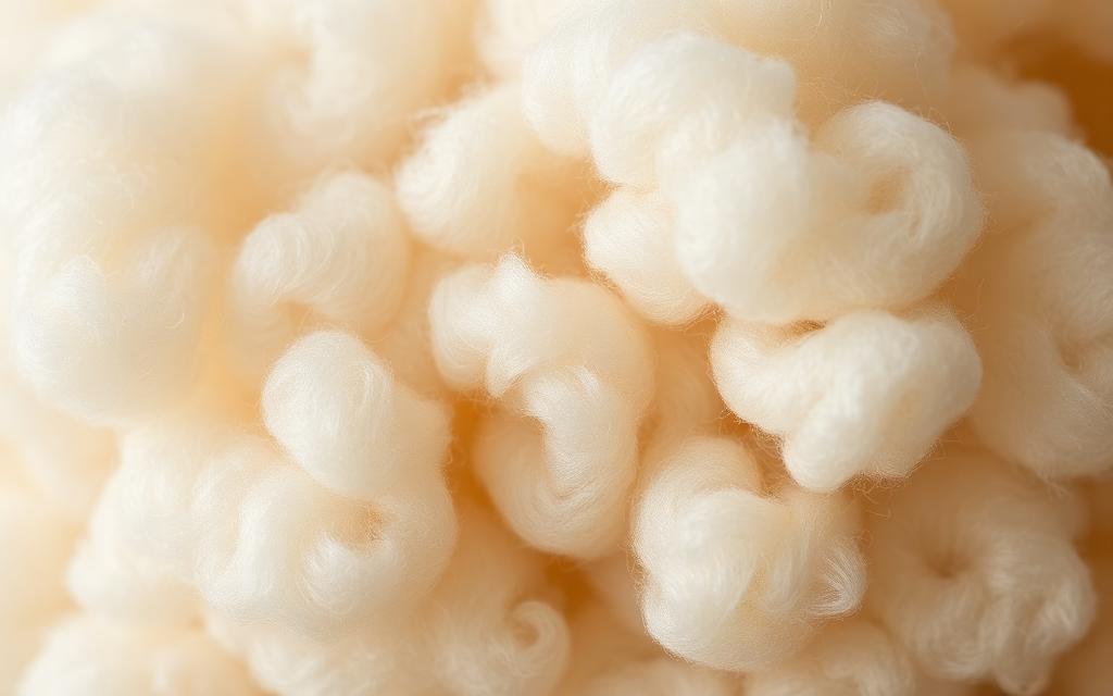 Natural raw wool insulation fiber